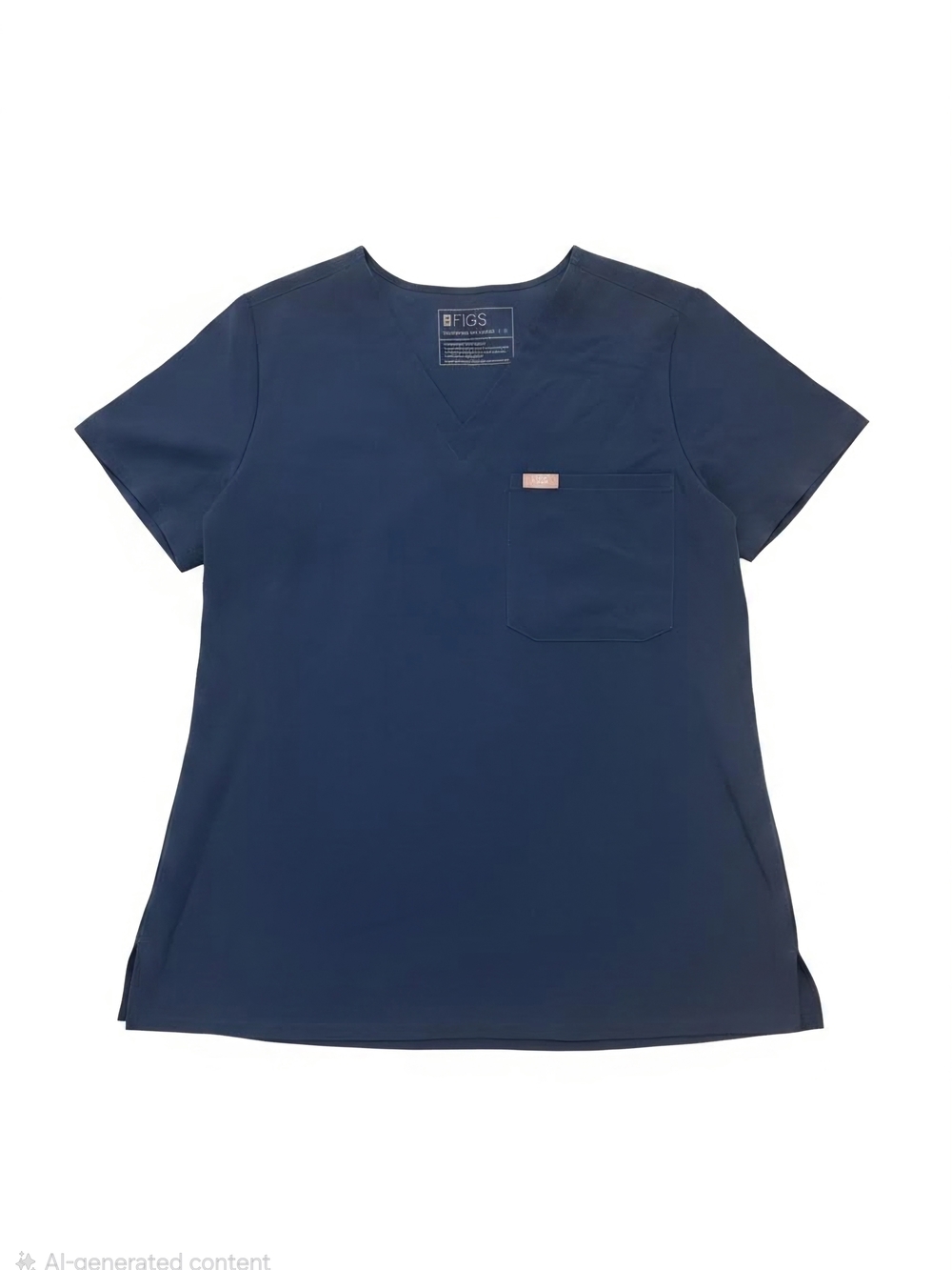 Figs Women's Navy V-Neck Scrub Top PO# 2918